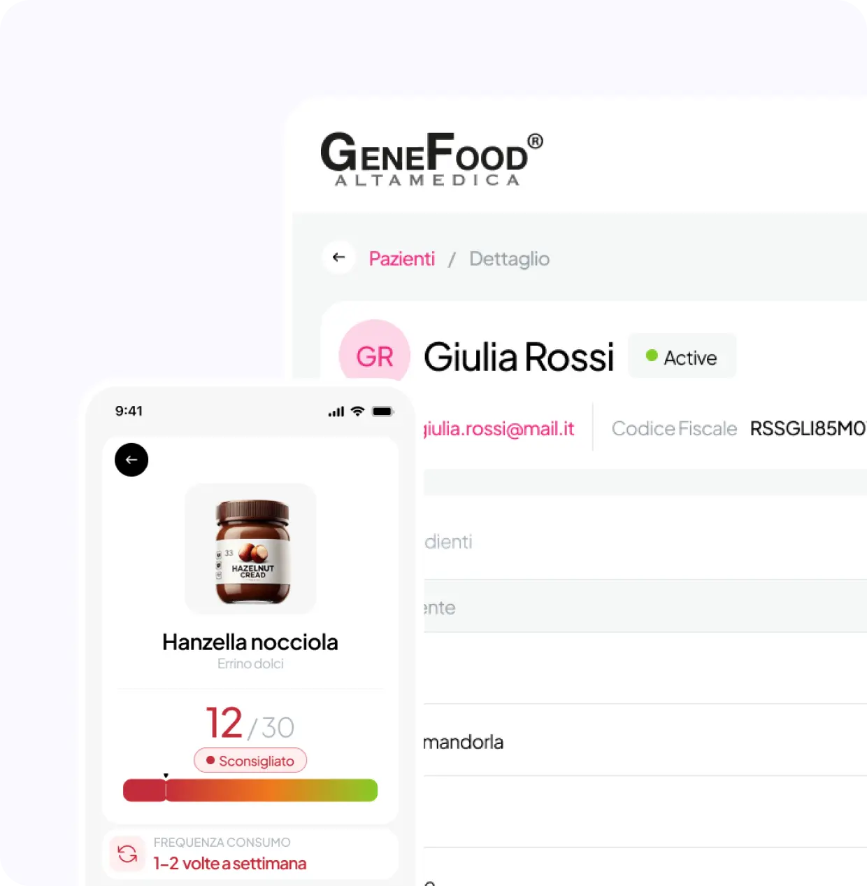 App GeneFood - Analisi genetica alimentare con AI - Progetto Logix