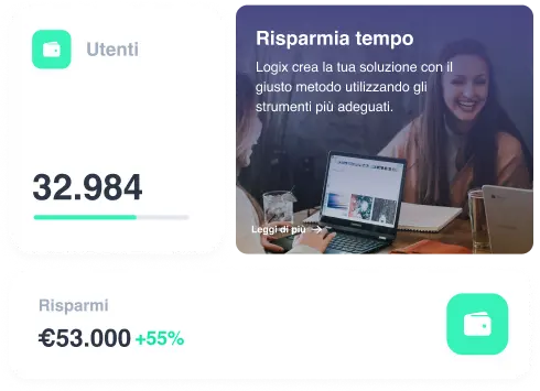 Dashboard gestione utenti - Web app personalizzata Logix